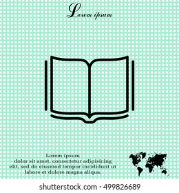 Open book  line icon