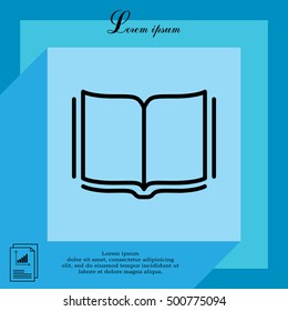 Open book  line icon