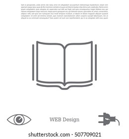 Open book  line icon