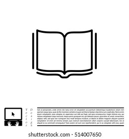 Open book  line icon