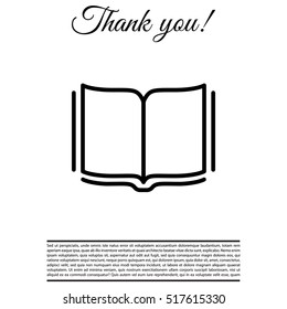Open book  line icon
