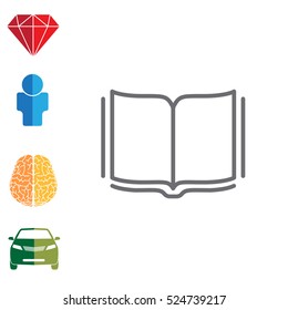 Open book  line icon