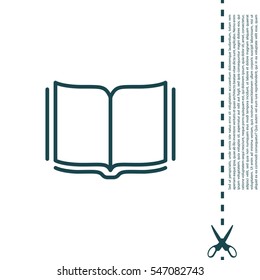 Open book  line icon