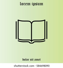 Open book  line icon