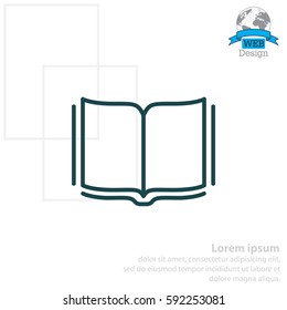 Open book  line icon