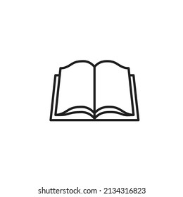 Open book line icon black