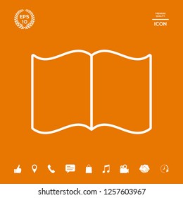 Open book line icon. Graphic elements for your design