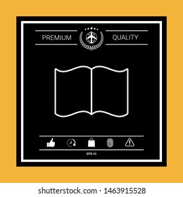 Open book line icon. Graphic elements for your design