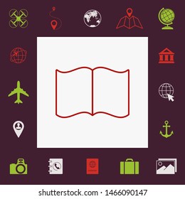 Open book line icon. Graphic elements for your design