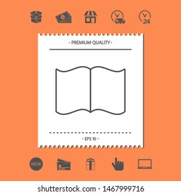 Open book line icon. Graphic elements for your design