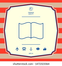 Open book line icon. Graphic elements for your design