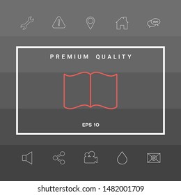 Open book line icon. Graphic elements for your design