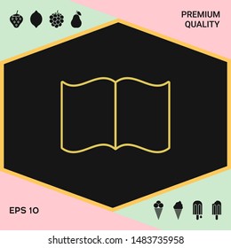 Open book line icon. Graphic elements for your design