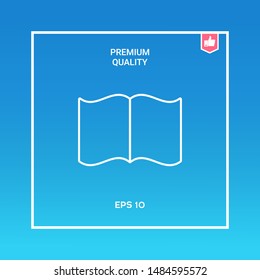 Open book line icon. Graphic elements for your design