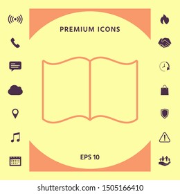 Open book line icon. Graphic elements for your design