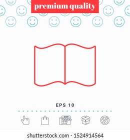 Open book line icon. Graphic elements for your design