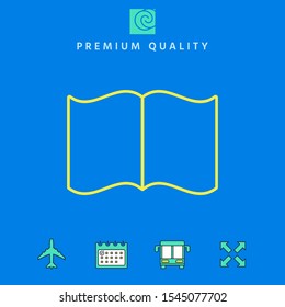 Open book line icon. Graphic elements for your design