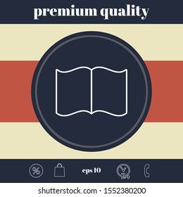 Open book line icon. Graphic elements for your design