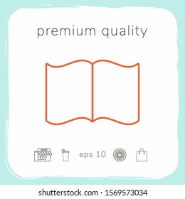 Open book line icon. Graphic elements for your design