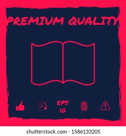 Open book line icon. Graphic elements for your design