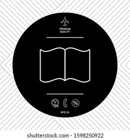 Open book line icon. Graphic elements for your design