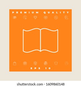 Open book line icon. Graphic elements for your design