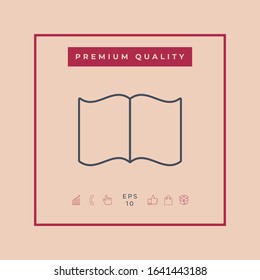 Open book line icon. Graphic elements for your design