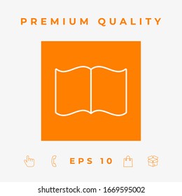Open book line icon. Graphic elements for your design
