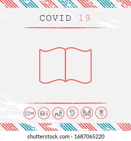 Open book line icon. Graphic elements for your design