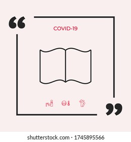 Open book line icon. Graphic elements for your design