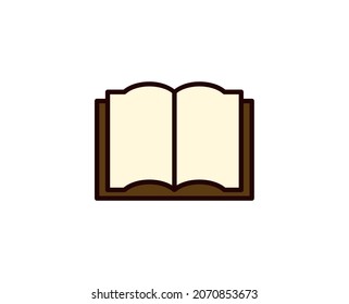 Open book line icon. High quality outline symbol for web design or mobile app. Thin line sign for design logo. Color outline pictogram on white background
