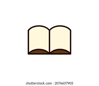 Open book line icon. High quality outline symbol for web design or mobile app. Thin line sign for design logo. Color outline pictogram on white background