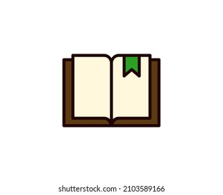 Abrir icono de línea de libro. Símbolo de esquema de alta calidad para diseño web o aplicación móvil. Firma de línea delgada para el logotipo de diseño. Pictograma de contorno de color sobre fondo blanco
