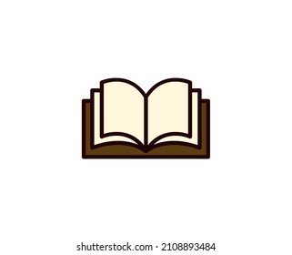 Open book line icon. High quality outline symbol for web design or mobile app. Thin line sign for design logo. Color outline pictogram on white background