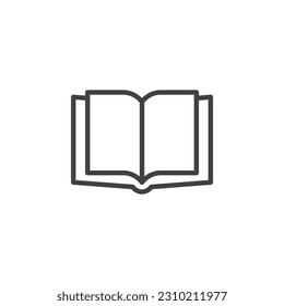 Open book line icon. linear style sign for mobile concept and web design. Book outline vector icon. Symbol, logo illustration. Vector graphics