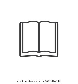 Open Book line icon, outline vector sign, linear style pictogram isolated on white. Symbol, logo illustration. Editable stroke. Pixel perfect