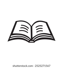 Abra el icono de línea de libro con las páginas visibles.