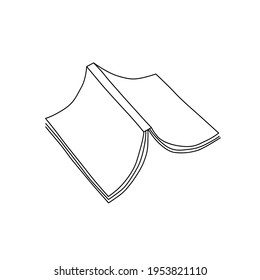 Abrir icono de línea de libro. Ilustración vectorial de lectura de libros.