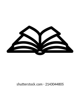 open book line icon vector. open book sign. isolated contour symbol black illustration