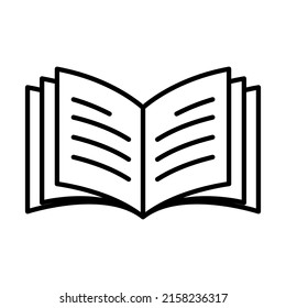 Open book line icon vector in trendy