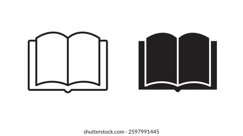 Open Book line icon vector set.