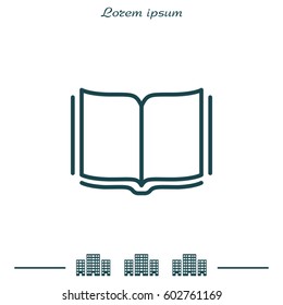 Open book  line icon. vector illustration