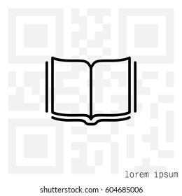 Open book  line icon. vector illustration