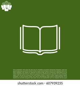 Open book  line icon. vector illustration