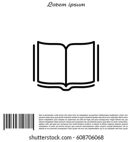 Open book  line icon. vector illustration