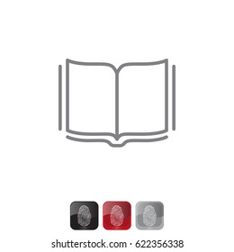 Open book  line icon. vector illustration