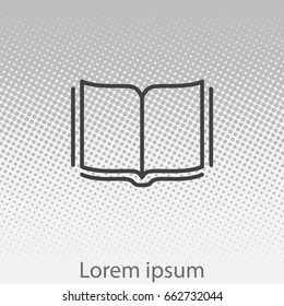 Open book  line icon. vector illustration