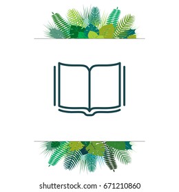 Open book  line icon. vector illustration