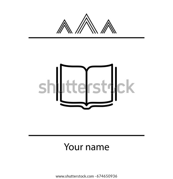 Open Book Line Icon Vector Illustration Stock Vector Royalty Free