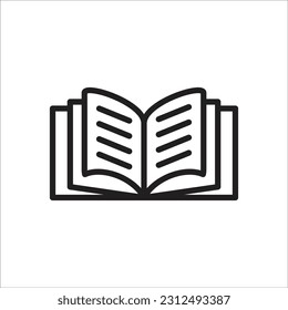 open book line new vector icon